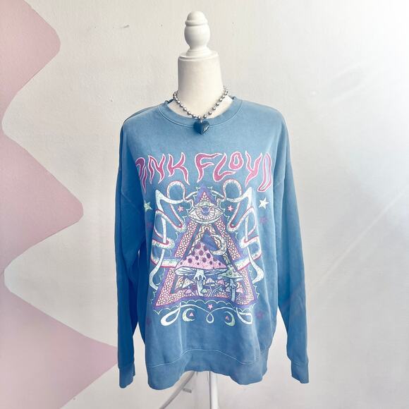 Pink Floyd Psychedelic Graphic Sweatshirt by Goodie Two Sleeves Trippy Medium - Picture 1 of 5